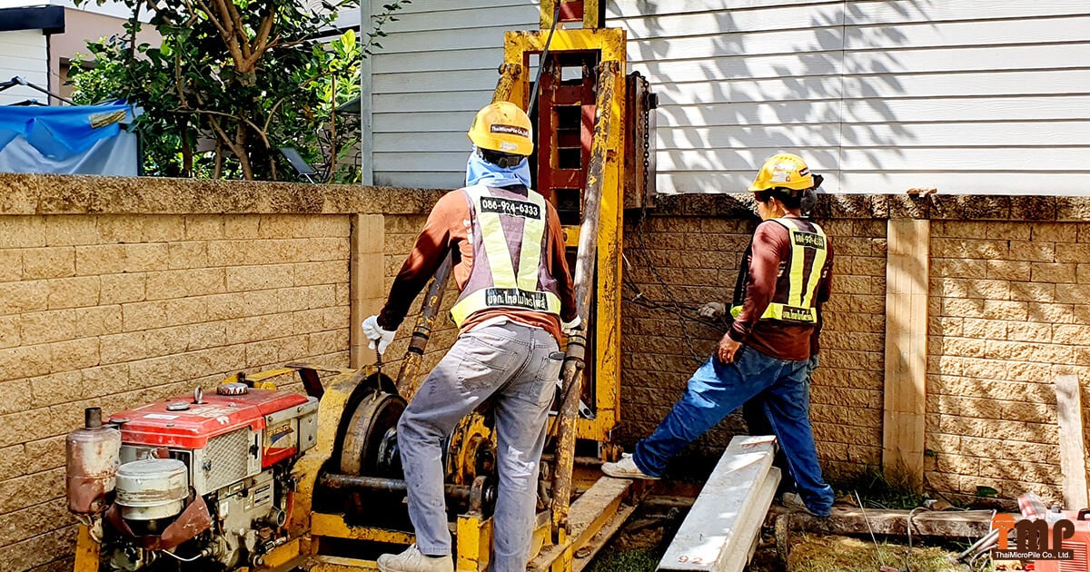 รับตอกเสาเข็มไอไมโครไพล์ เสาไอเข็มไมโครไพล์ 22 ซม. ภัสสร ไพรด์ ศรีนครินทร์-เทพารักษ์